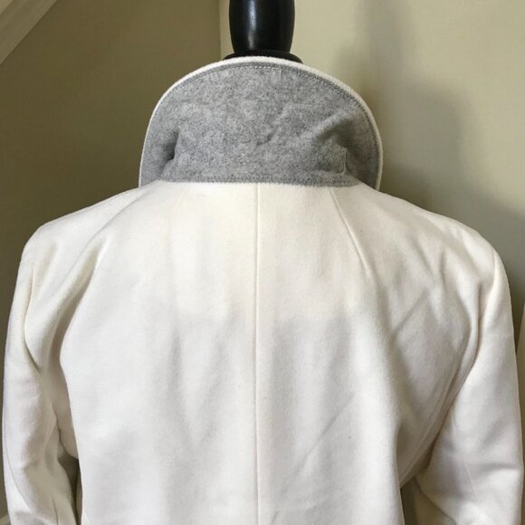 NWT JCrew Double Breasted Top Coat Womens 2 Ivory Cream Italian Cloth Wool NEW - Picture 11 of 13